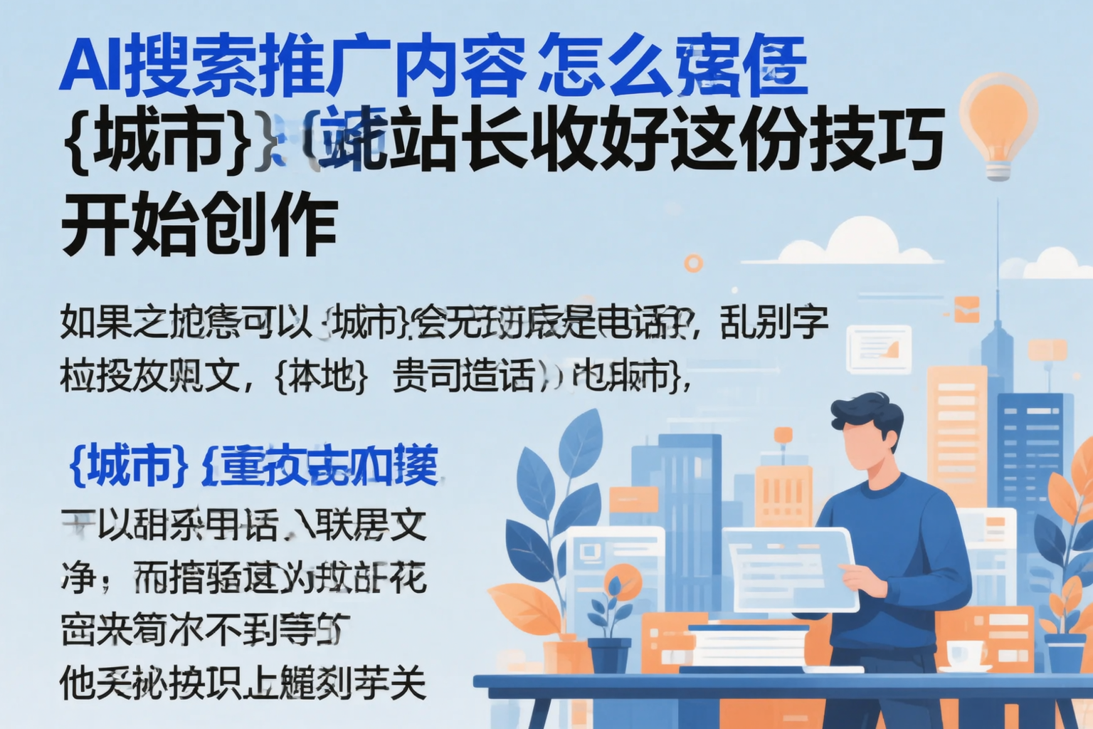 AI搜索推广内容怎么写？阿坝站长收好这份技巧