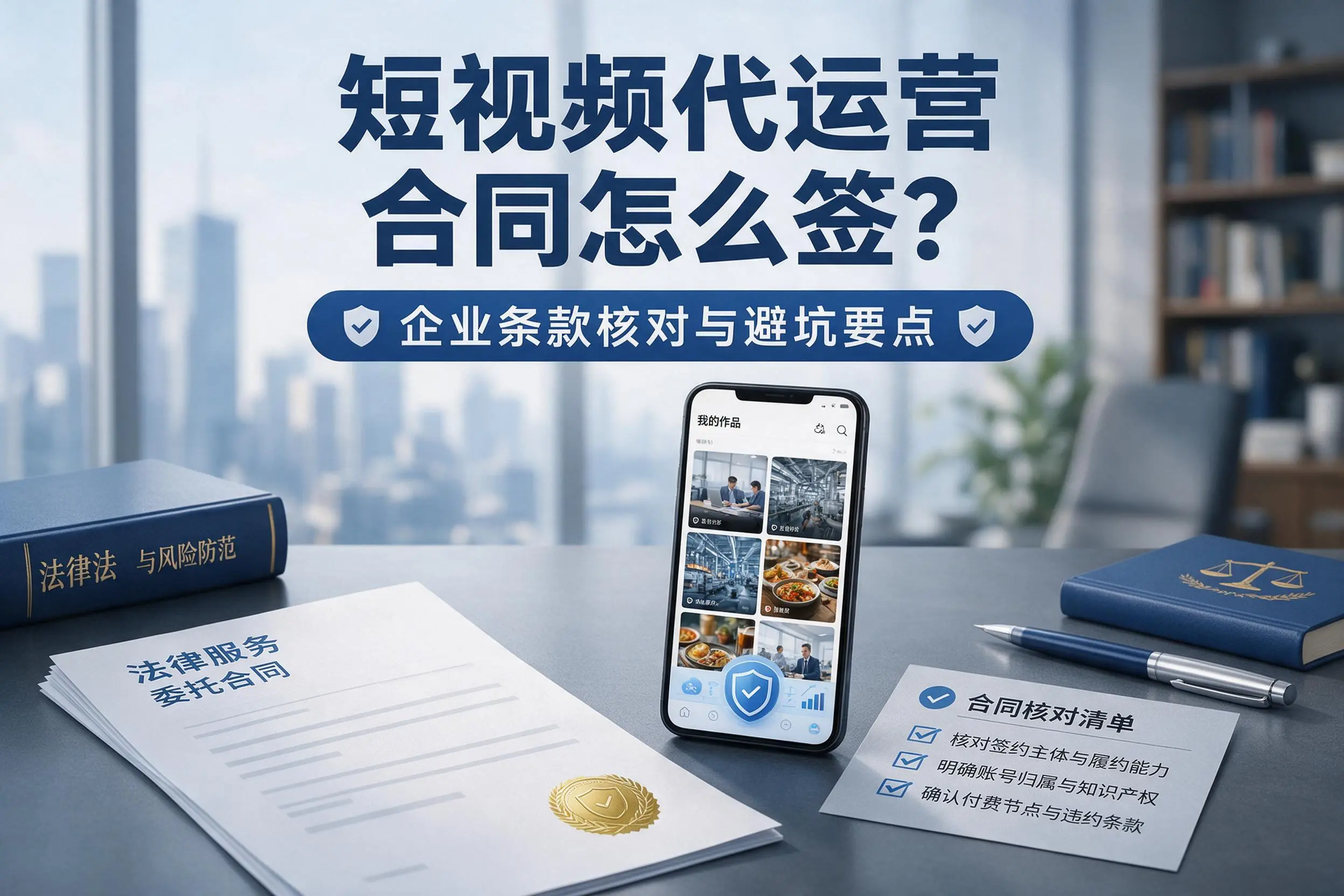 短视频代运营合同怎么签？阿坝企业条款核对与避坑要点