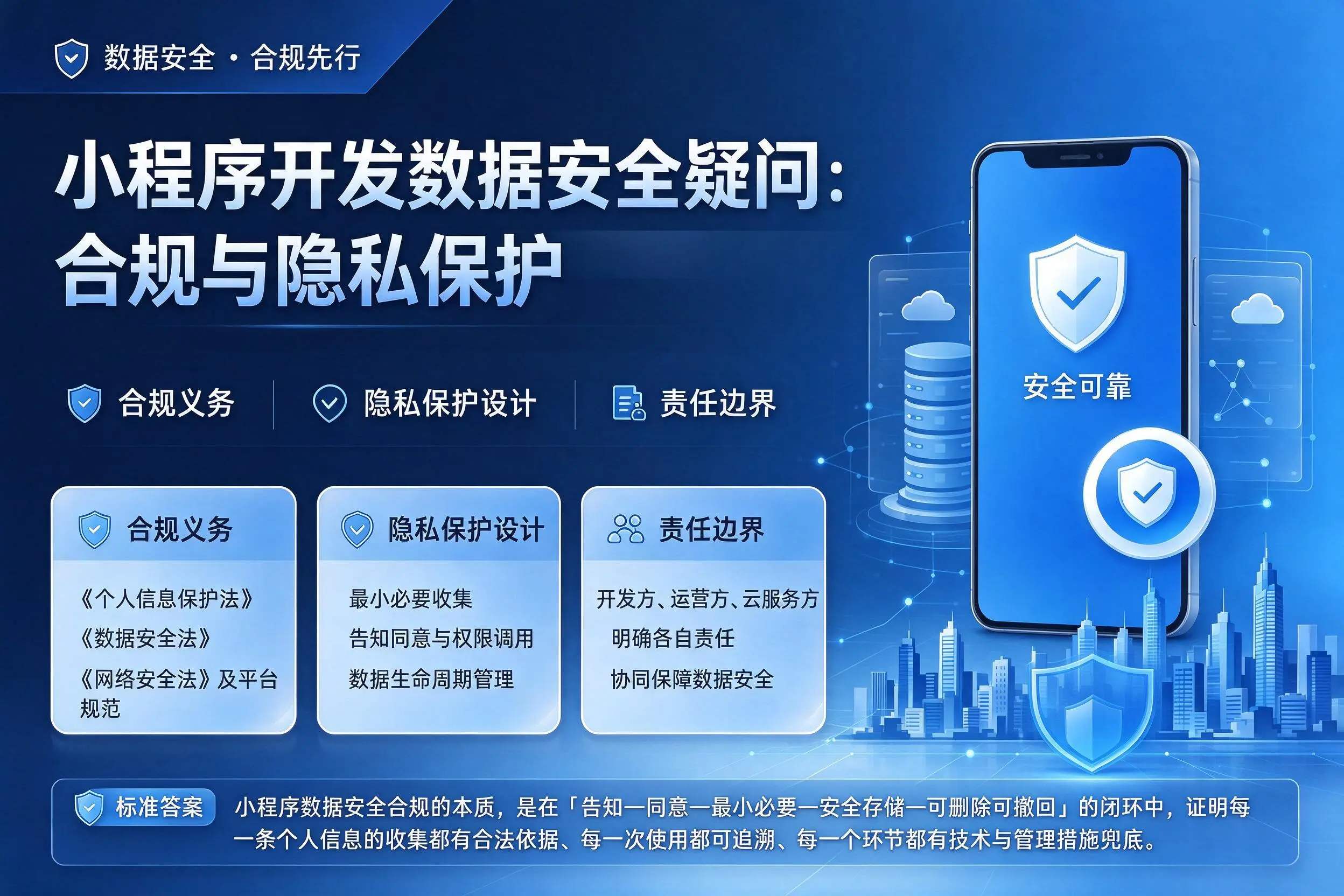 阿坝小程序开发数据安全疑问：合规与隐私保护