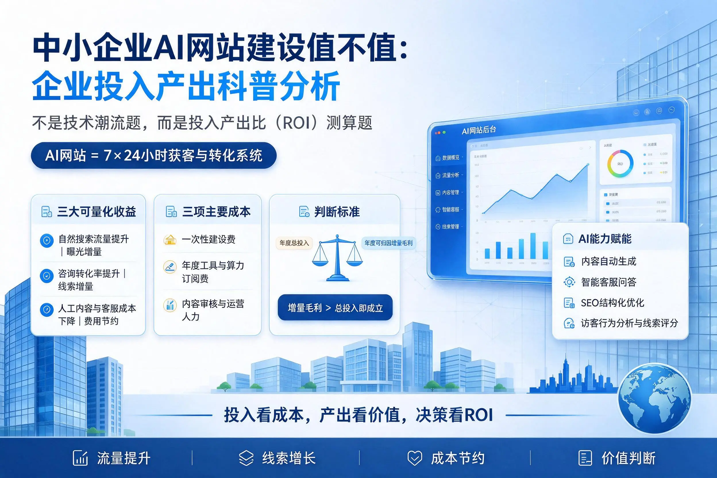 中小企业AI网站建设值不值：阿坝企业投入产出科普分析