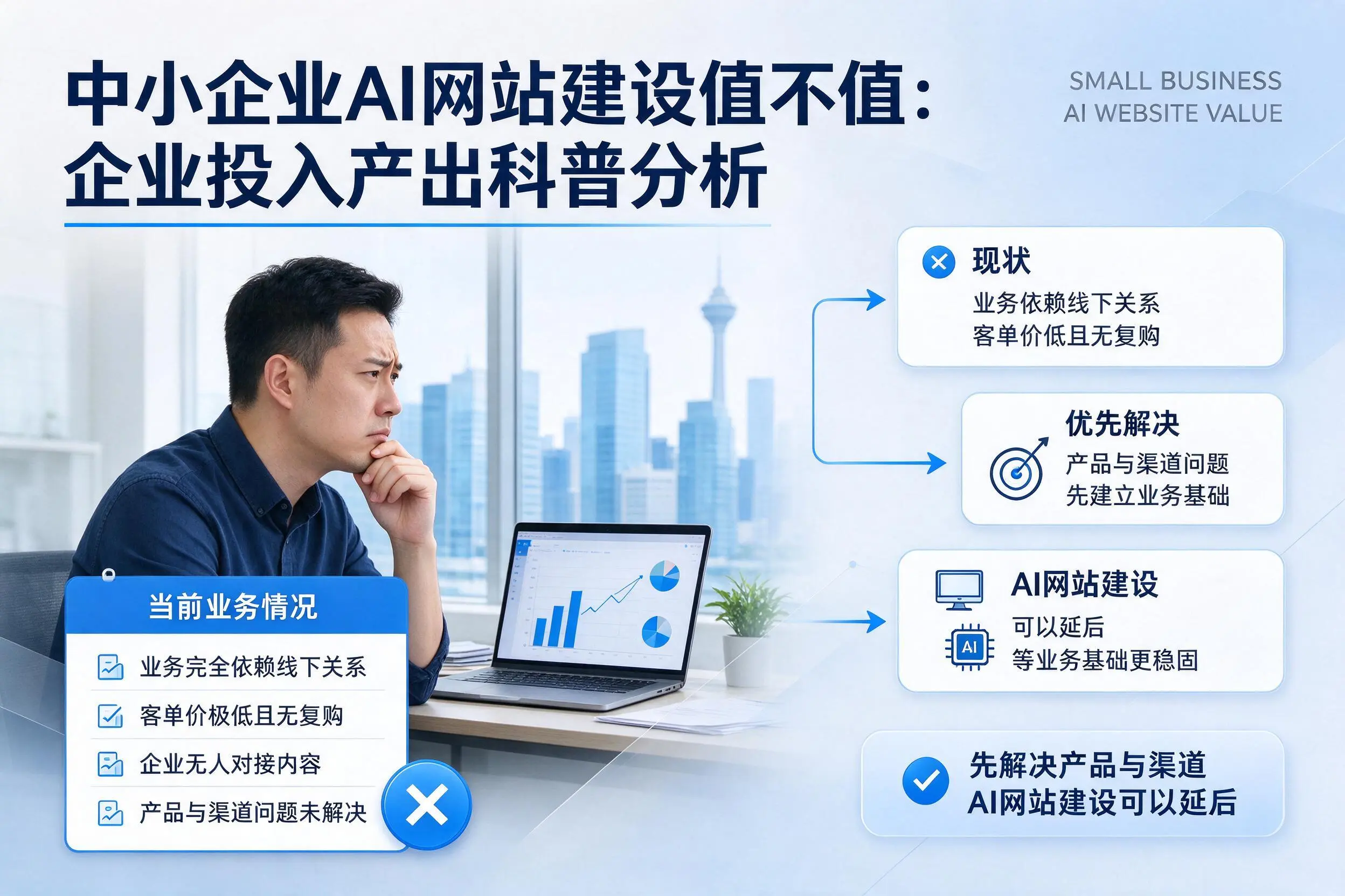 中小企业AI网站建设值不值：阿坝企业投入产出科普分析