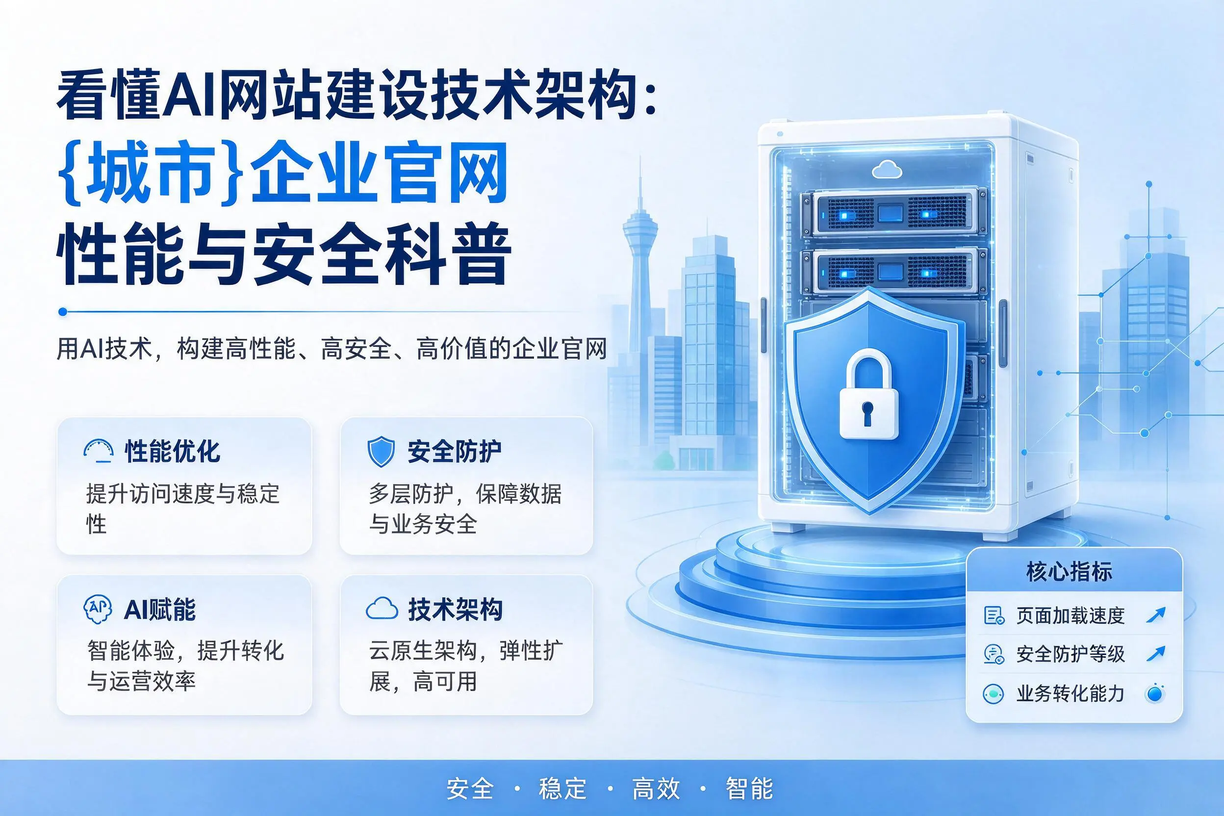 看懂AI网站建设技术架构：阿坝企业官网性能与安全科普