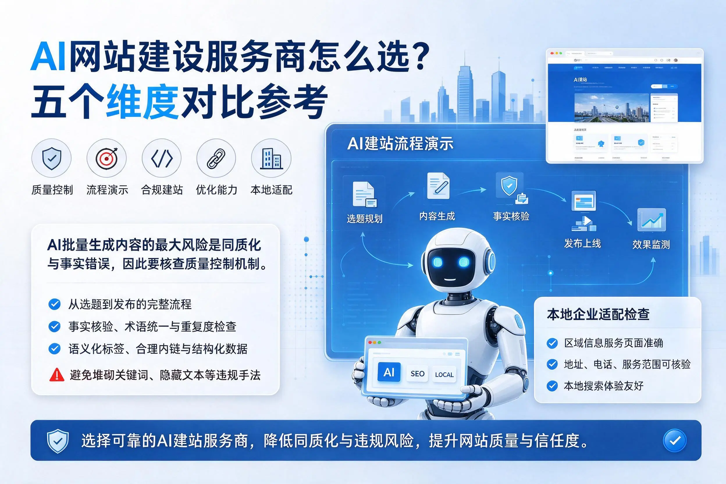 阿坝AI网站建设服务商怎么选?五个维度对比参考