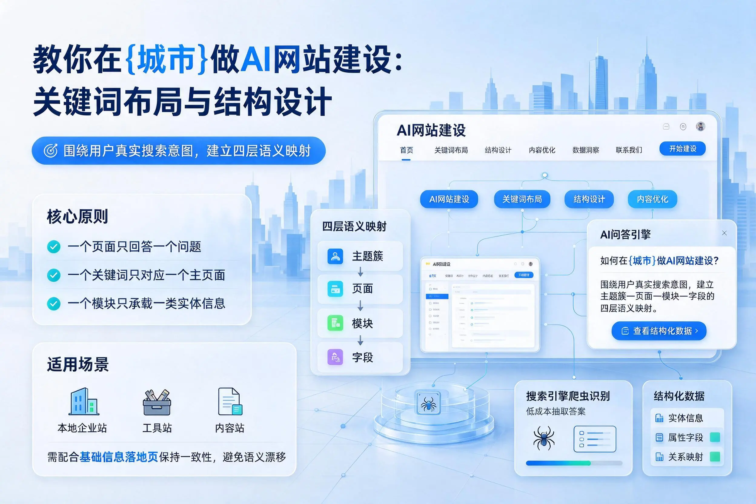 教你在阿坝做AI网站建设:关键词布局与结构设计